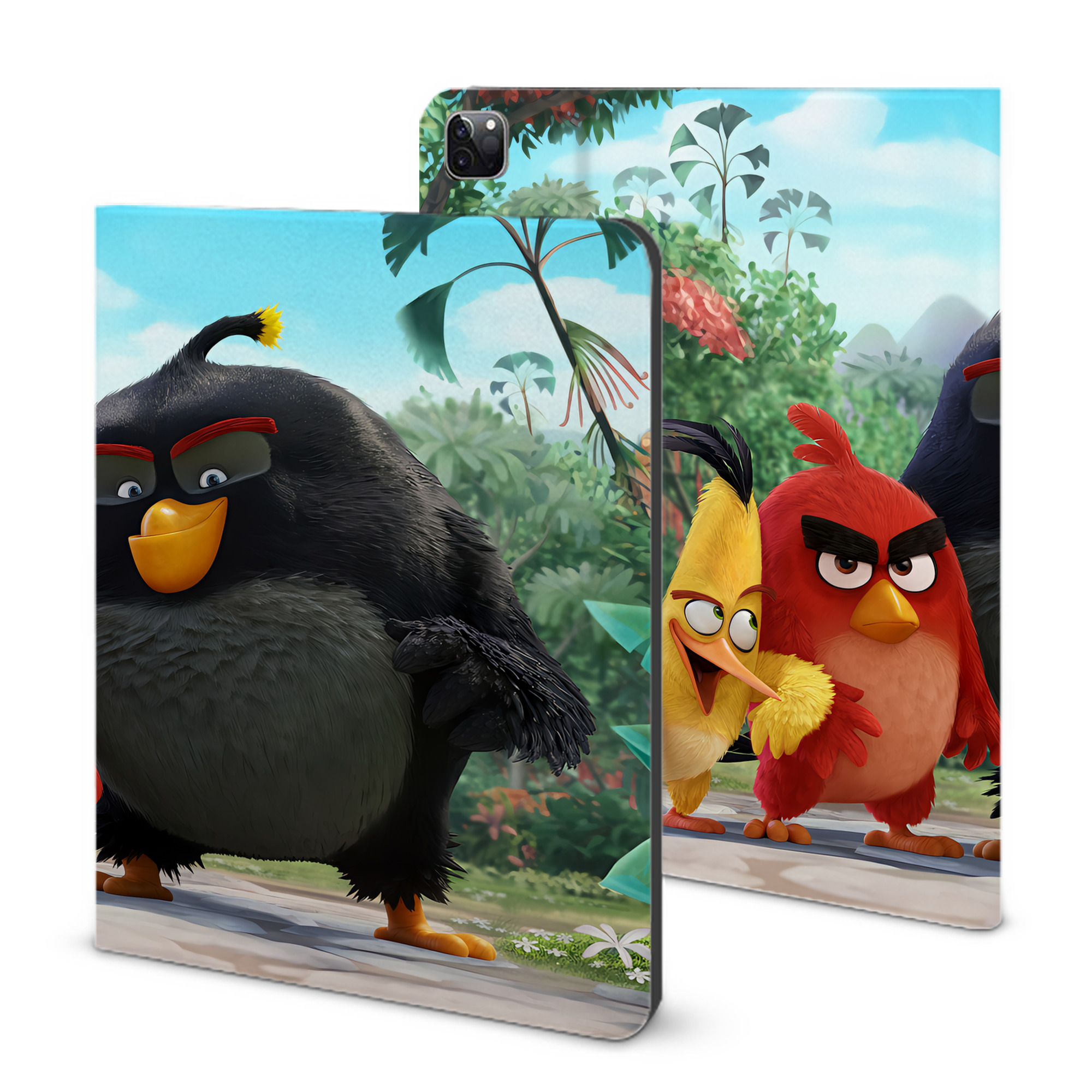 （画像用） Angry Birds アングリーバード IPad ケース ブック型 PUレザー TPU 耐衝撃 軽量 薄型 ペン収納なし 全面保護 IPad 各モデル対応